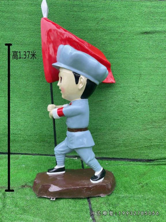 街道玻璃钢红军雕塑