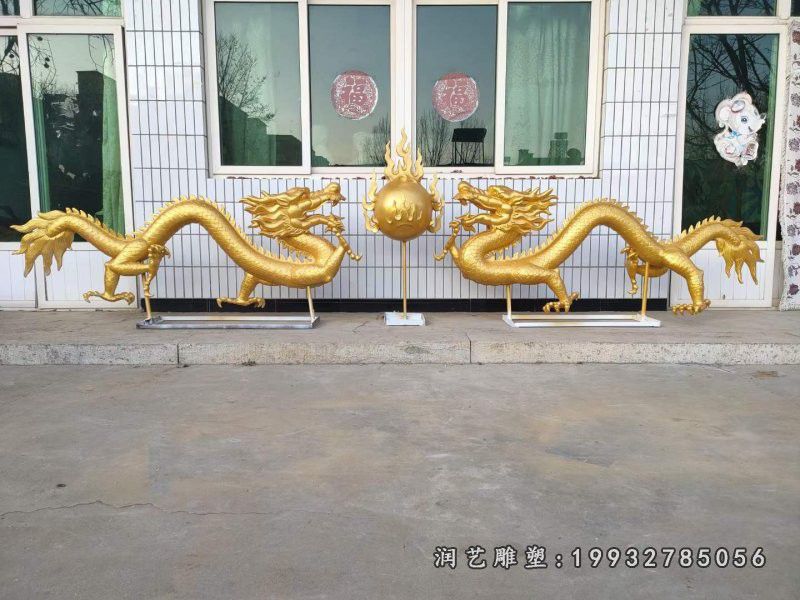 城市动物龙铜雕