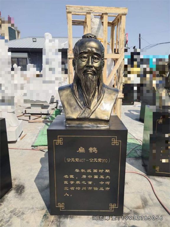 庭院古代人物扁鹊铜雕