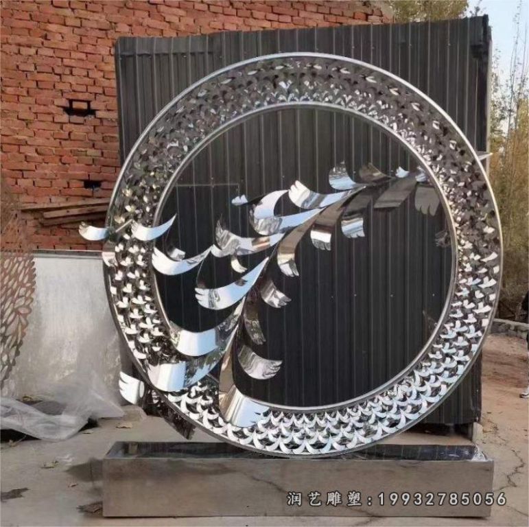 广场不锈钢大雁雕塑