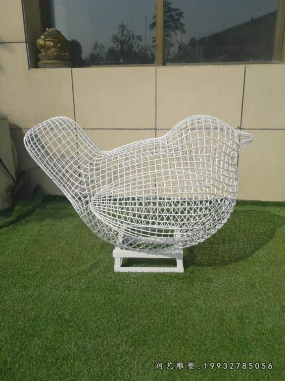 商业街不锈钢动物鸟雕塑