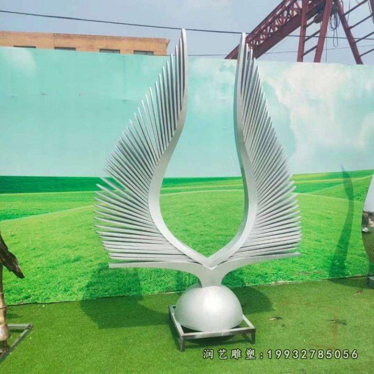 公司不锈钢线条雕塑
