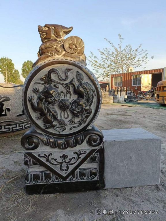 公寓抱鼓石景观石雕