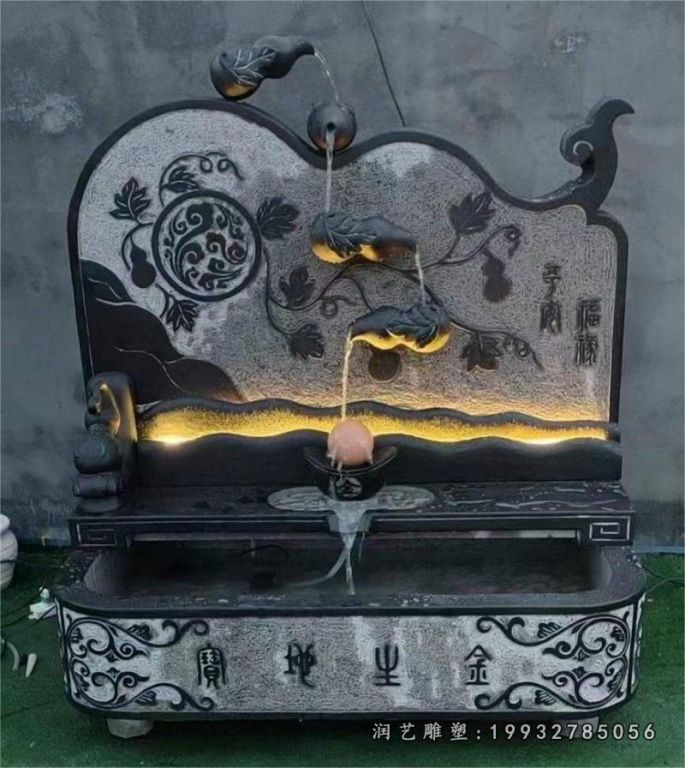 学校景观流水盆石雕