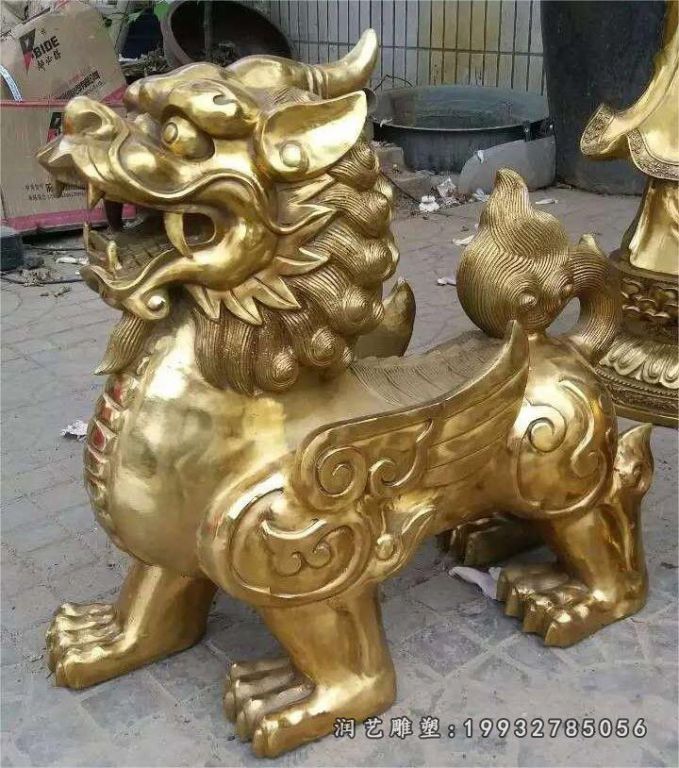 游乐场貔貅动物铜雕