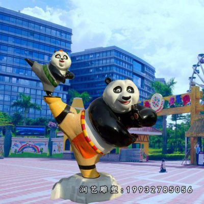 玻璃钢功夫熊猫雕塑