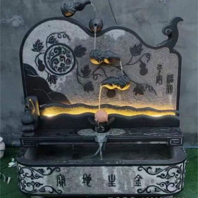 学校景观流水盆石雕